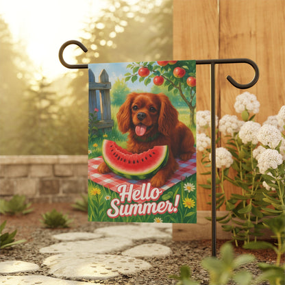 Ruby Cavalier Watermelon Garden Flag