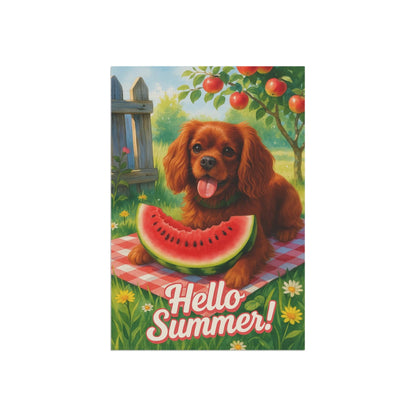 Ruby Cavalier Watermelon Garden Flag