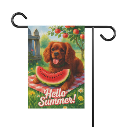 Ruby Cavalier Watermelon Garden Flag