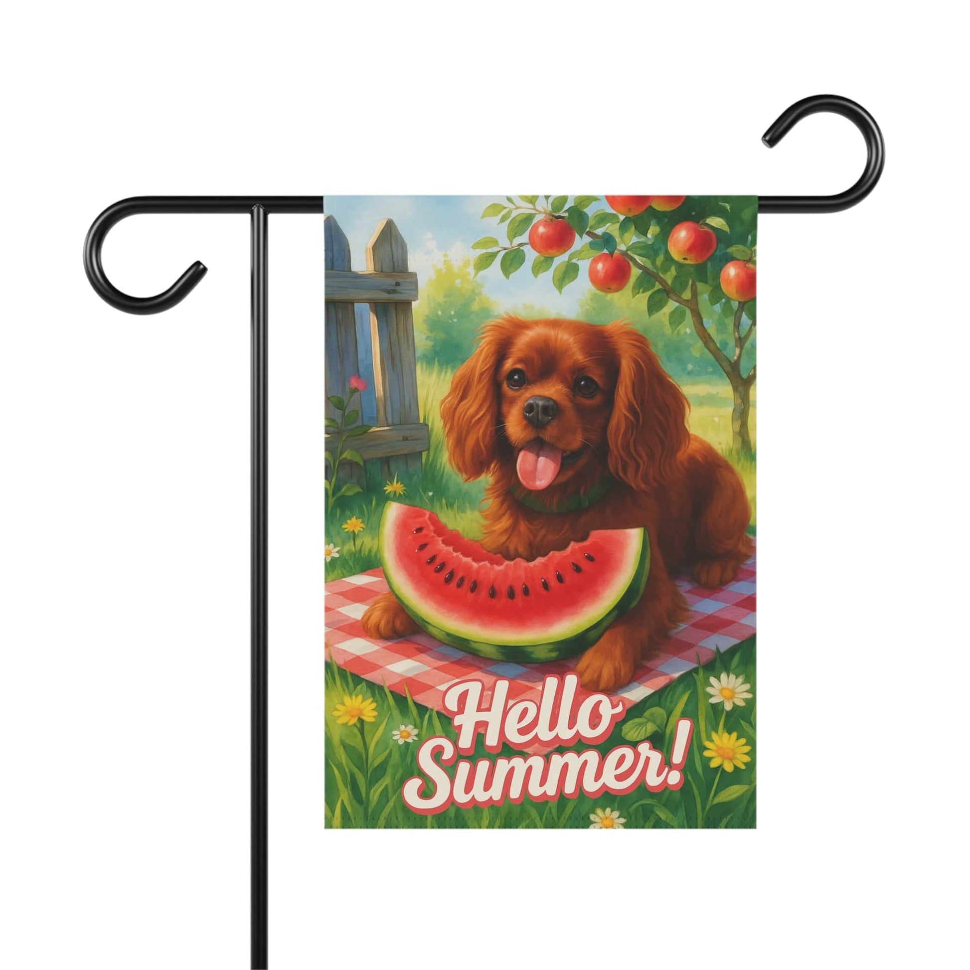 Ruby Cavalier Watermelon Garden Flag