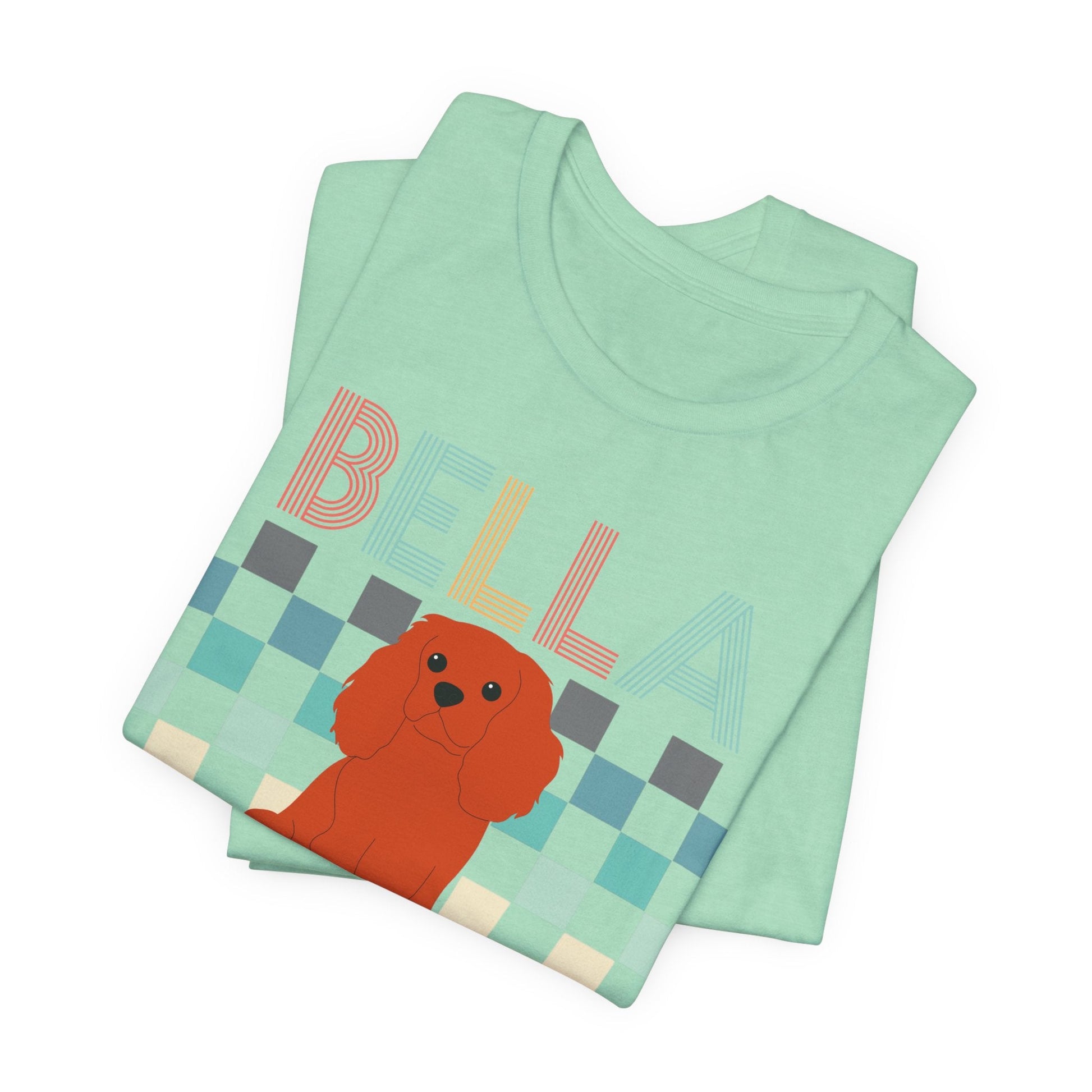 Printify T-Shirt Ruby King Charles Checkered Tee
