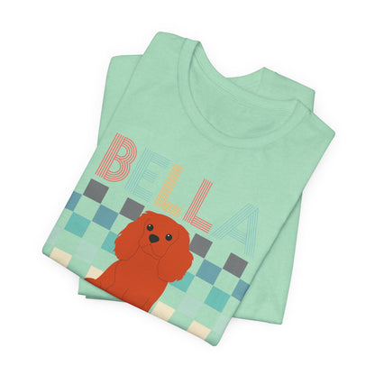 Printify T-Shirt Ruby King Charles Checkered Tee