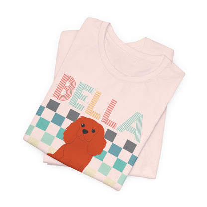 Printify T-Shirt Ruby King Charles Checkered Tee