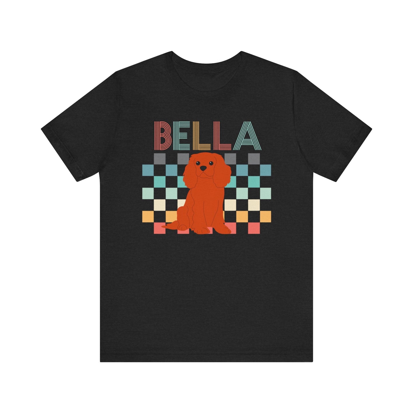 Printify T-Shirt Ruby King Charles Checkered Tee