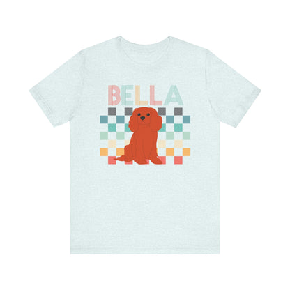 Printify T-Shirt Ruby King Charles Checkered Tee