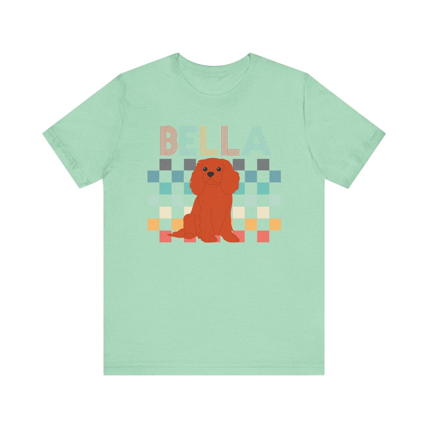 Printify T-Shirt Ruby King Charles Checkered Tee