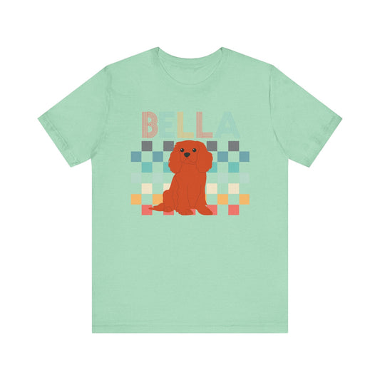 Printify T-Shirt Ruby King Charles Checkered Tee