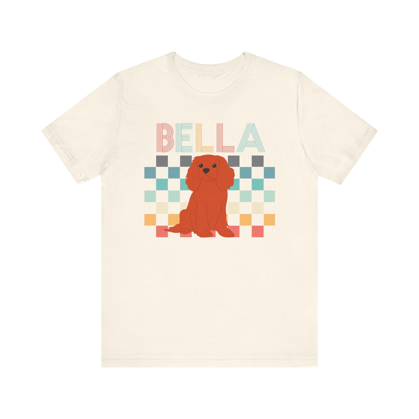 Printify T-Shirt Ruby King Charles Checkered Tee