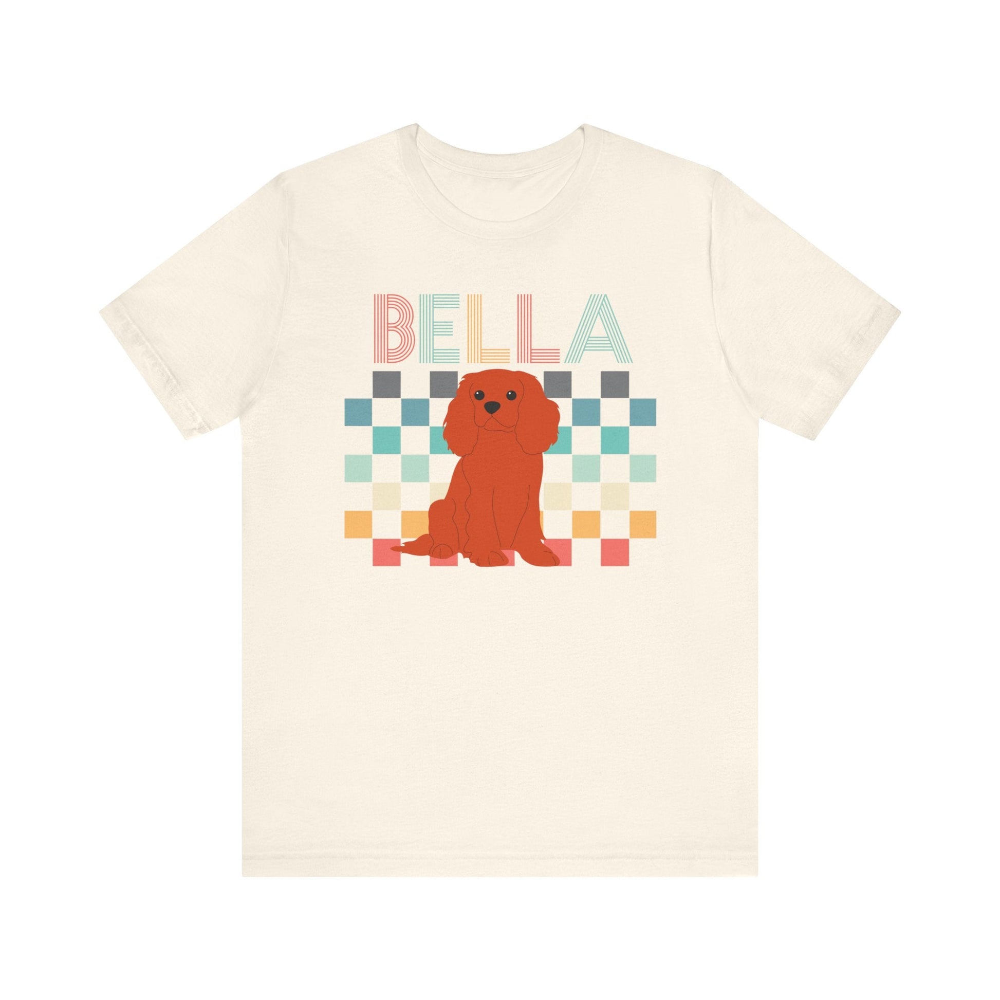 Printify T-Shirt Ruby King Charles Checkered Tee