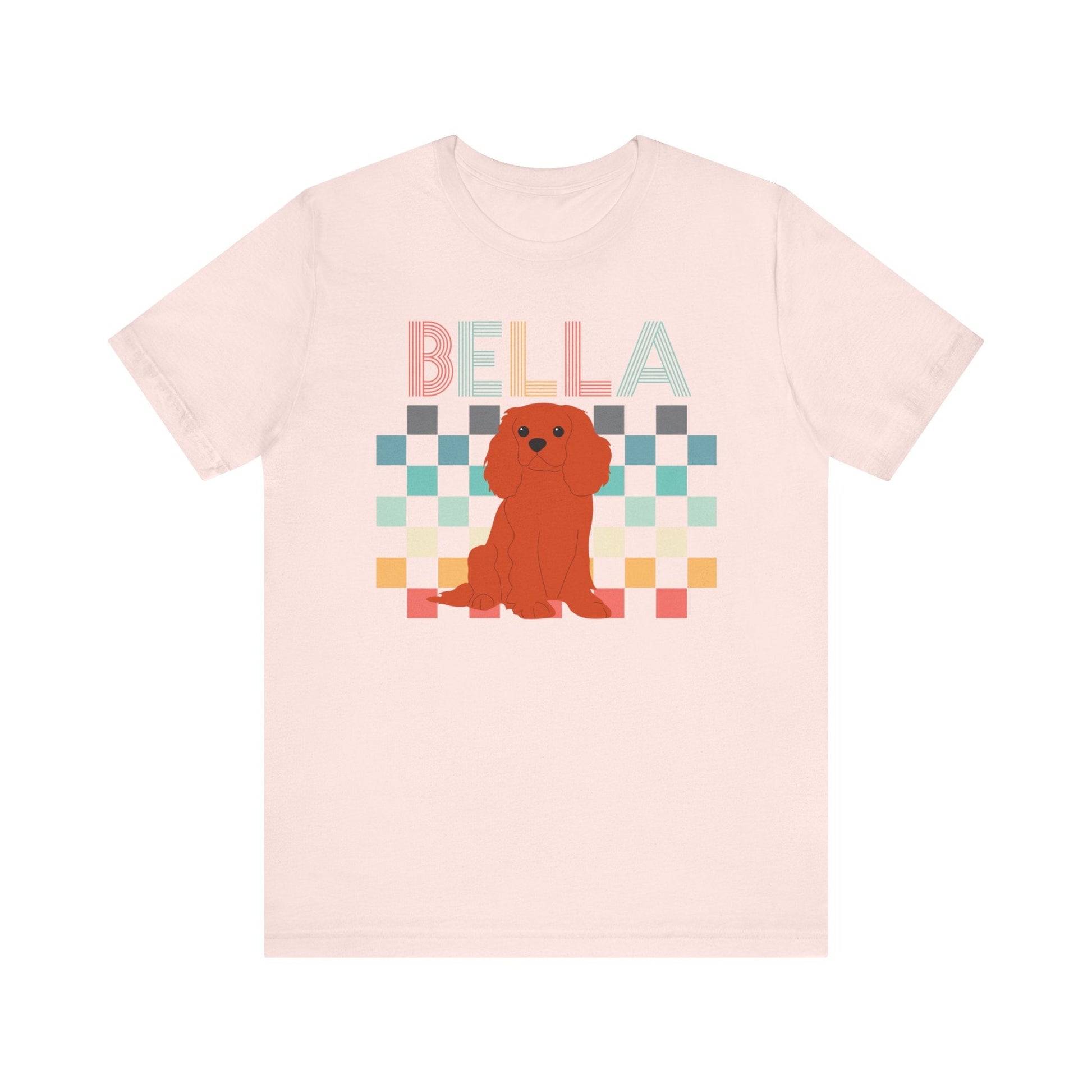 Printify T-Shirt Ruby King Charles Checkered Tee
