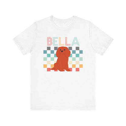 Printify T-Shirt Ruby King Charles Checkered Tee