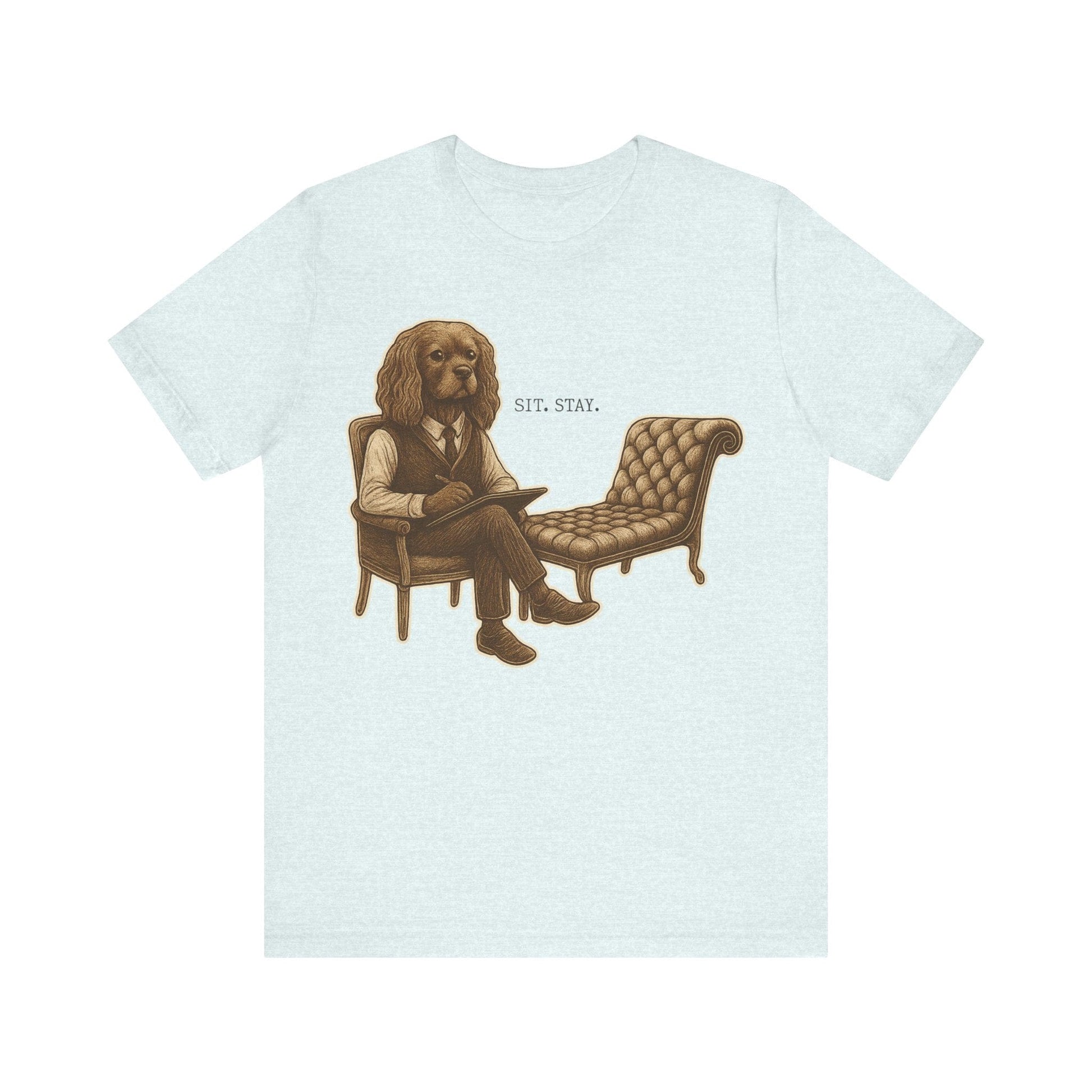 Printify T-Shirt Ruby King Charles Sit Stay TShirt