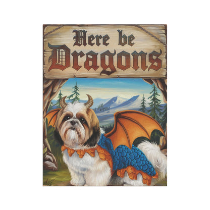 Printify Home Decor Shih Tzu Dog Dragon, Garden Flag, Fantasy Pet Adventure, Yard Spring Decor, Housewarming Halloween