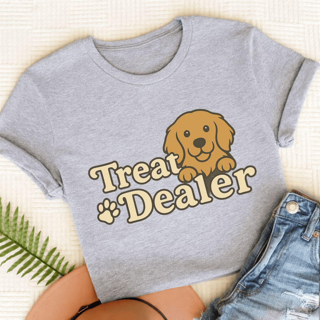 Treat Dealer Golden Retriever Unisex Tshirt Sport Grey