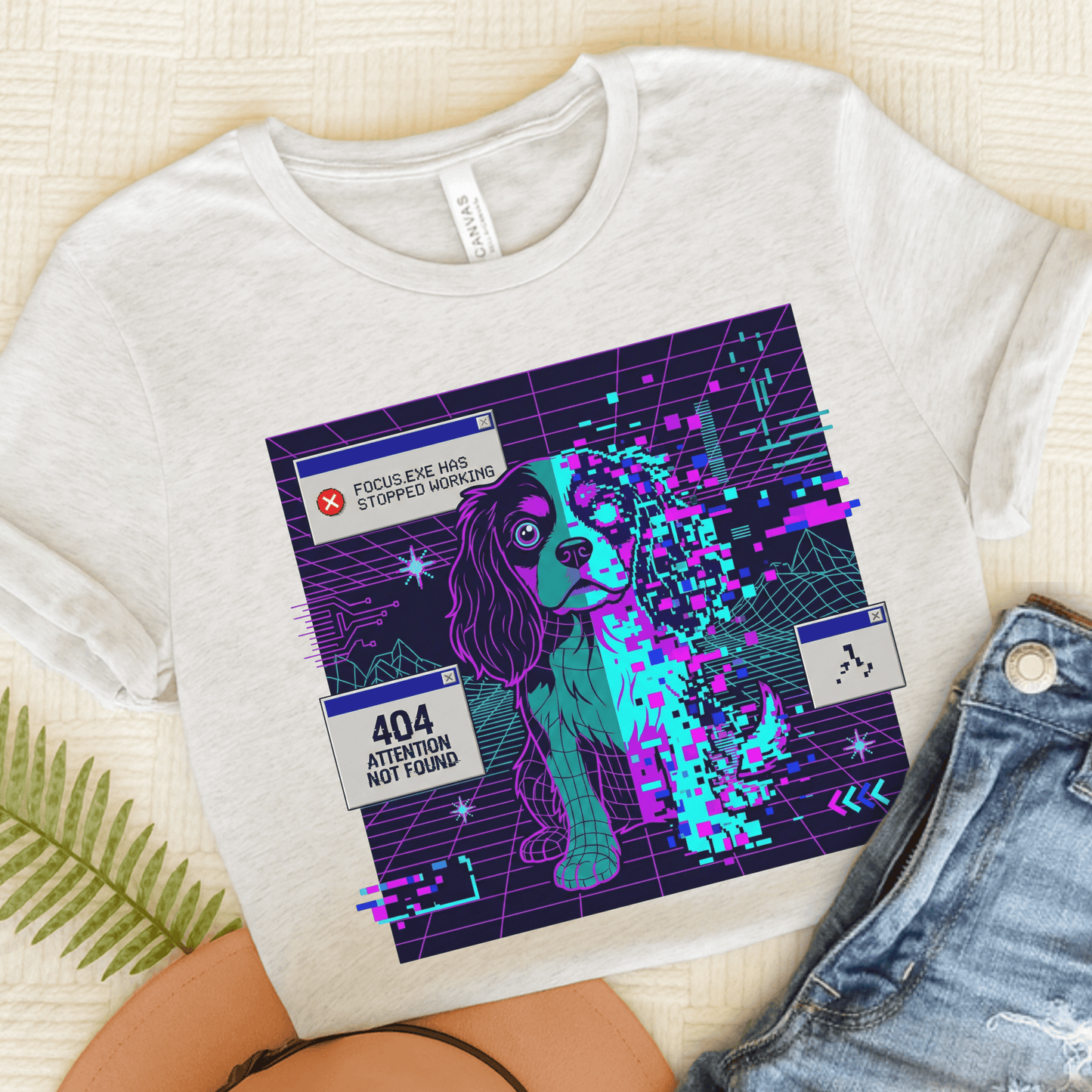 Cavalier 404 Error Computer Unisex TShirt Ash