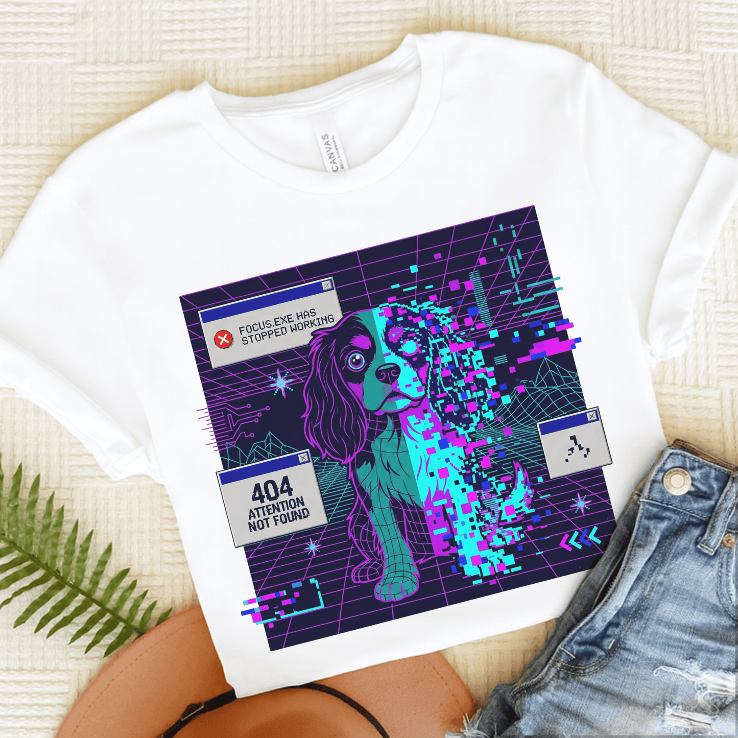 Cavalier 404 Error Computer Unisex TShirt White