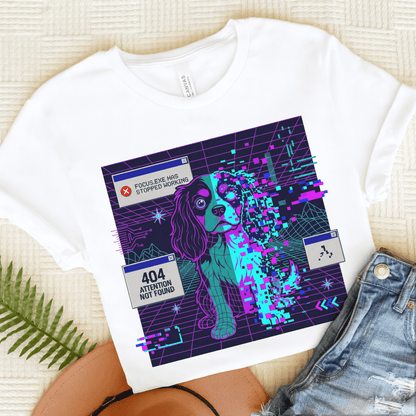Cavalier 404 Error Computer Unisex TShirt White