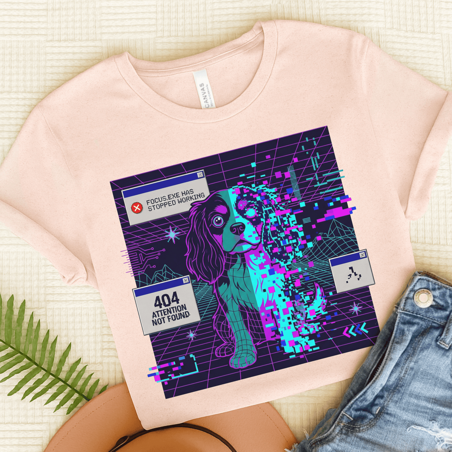 Cavalier 404 Error Computer Unisex TShirt Soft Pink