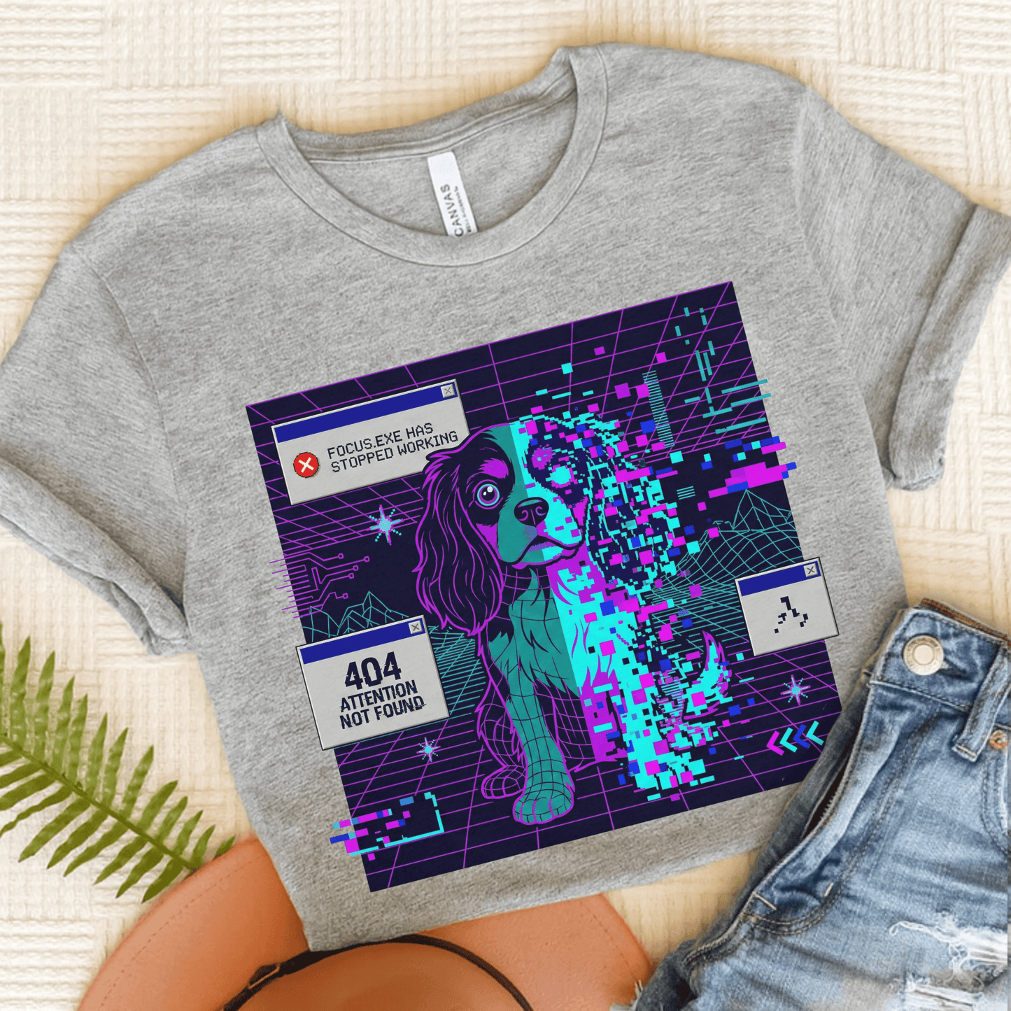 Cavalier 404 Error Computer Unisex TShirt Athletic Heather
