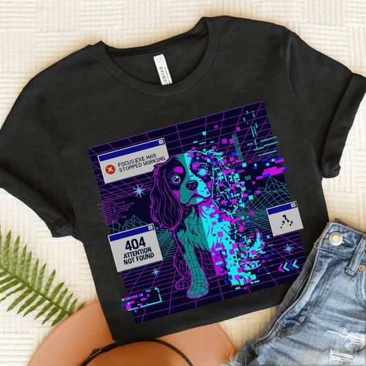 Cavalier 404 Error Computer Unisex TShirt Dark Grey Heather