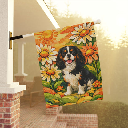 Personalized Cavalier 70s Summer Garden Flag