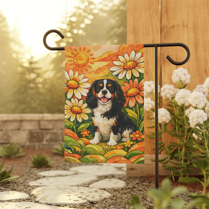 Personalized Cavalier 70s Summer Garden Flag
