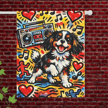 Personalized Cavalier 90s Music Garden Flag 24.5'' × 32''
