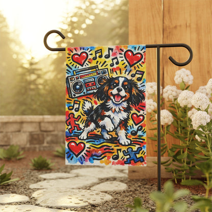 Personalized Cavalier 90s Music Garden Flag