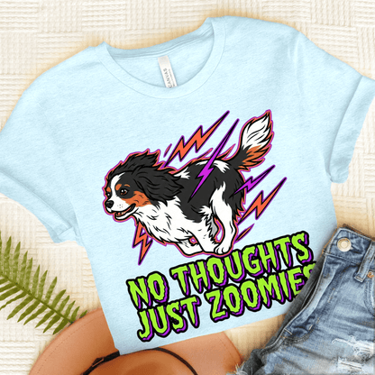 Personalized Cavalier 90s Zoomies Unisex TShirt Heather Ice Blue