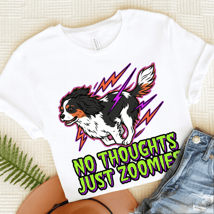 Personalized Cavalier 90s Zoomies Unisex TShirt White