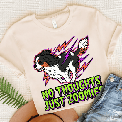 Personalized Cavalier 90s Zoomies Unisex TShirt Natural