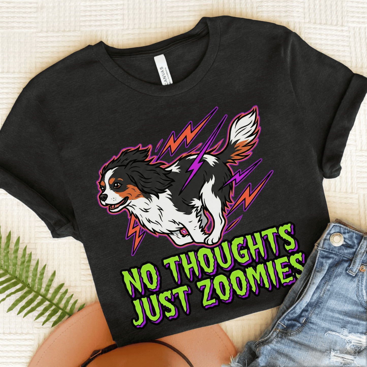 Personalized Cavalier 90s Zoomies Unisex TShirt Dark Grey Heather
