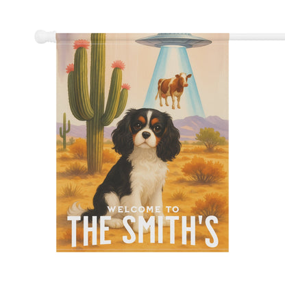 Tricolor Cavalier Aliens Garden Flag