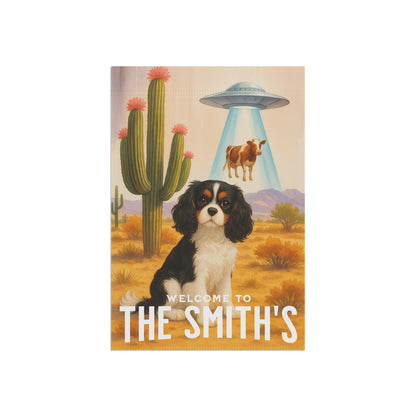 Tricolor Cavalier Aliens Garden Flag