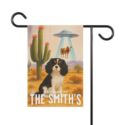 Tricolor Cavalier Aliens Garden Flag