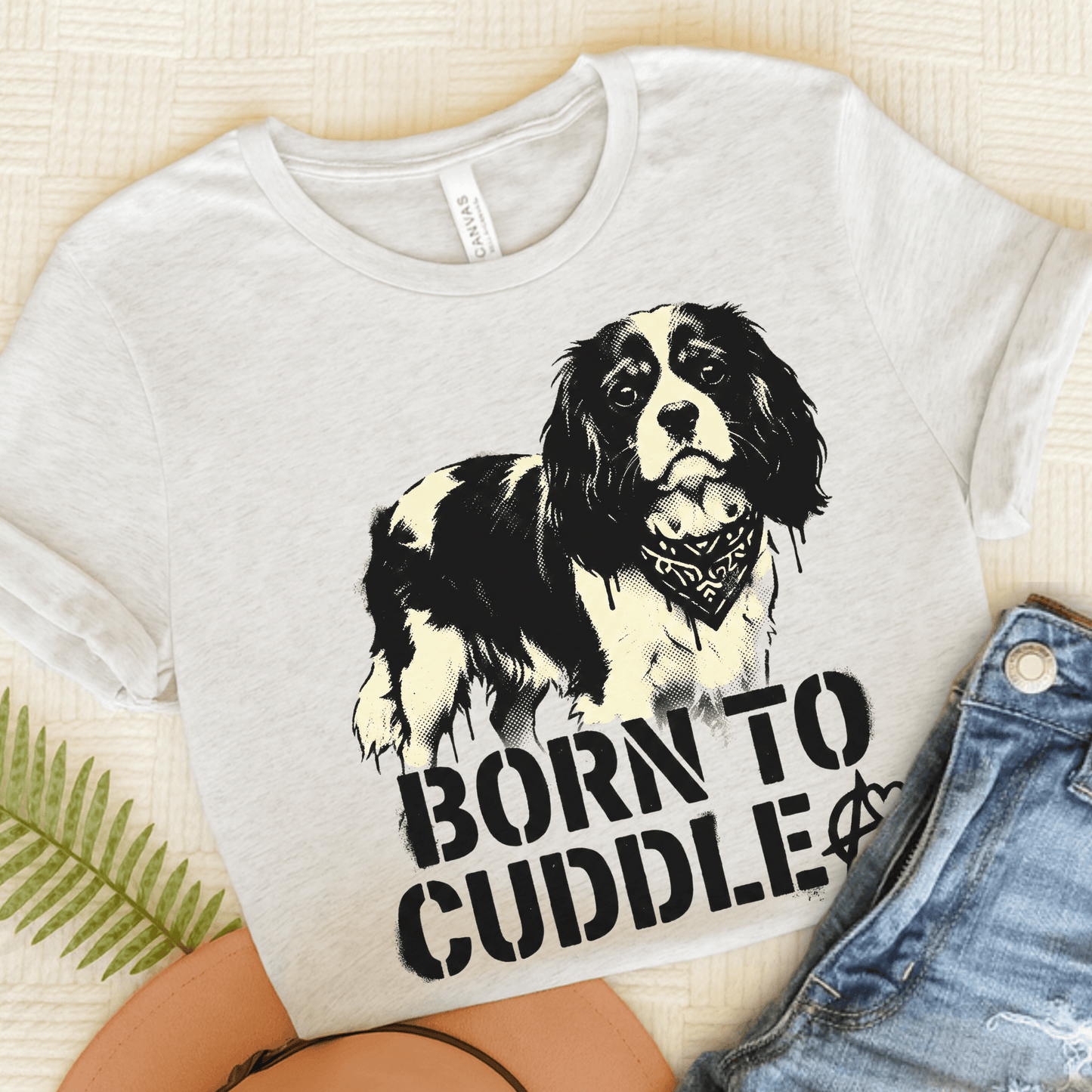 Personalized Cavalier Anarchy Cuddle Unisex TShirt Ash