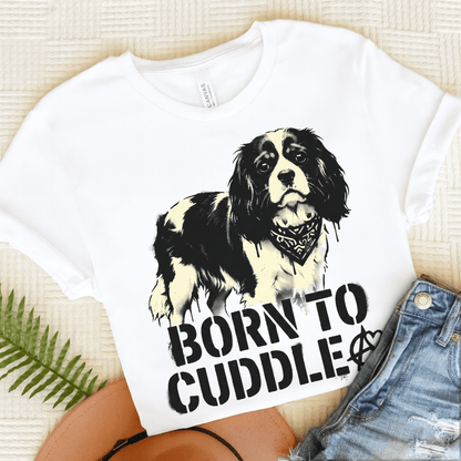 Personalized Cavalier Anarchy Cuddle Unisex TShirt White