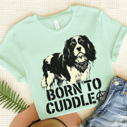Personalized Cavalier Anarchy Cuddle Unisex TShirt Heather Mint