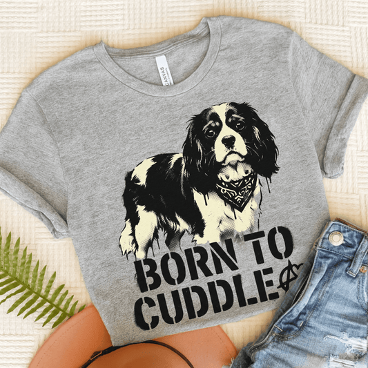 Personalized Cavalier Anarchy Cuddle Unisex TShirt Athletic Heather