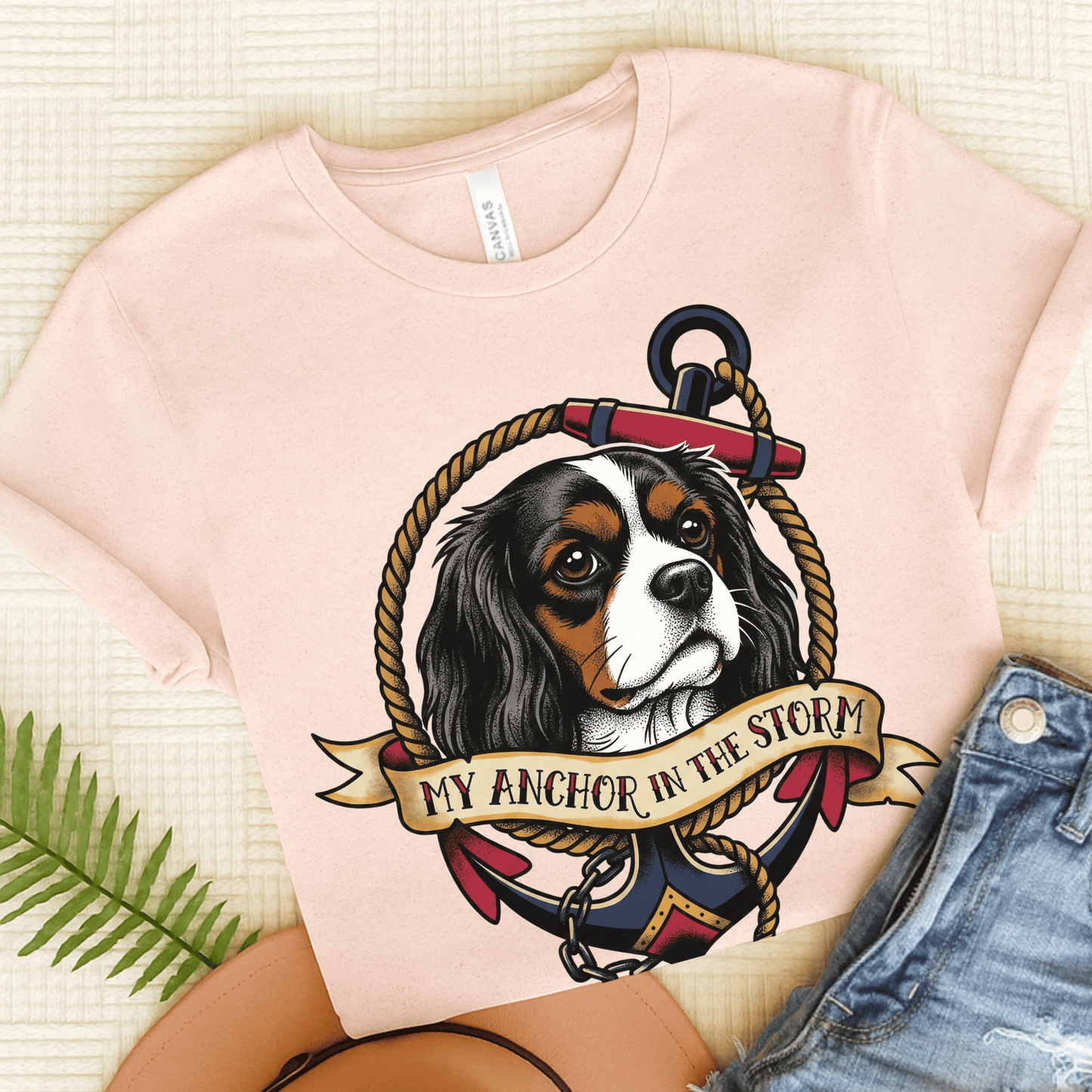 Personalized Cavalier Mental Health Unisex TShirt Soft Pink