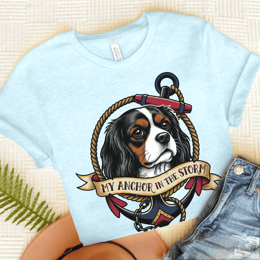Personalized Cavalier Mental Health Unisex TShirt Heather Ice Blue