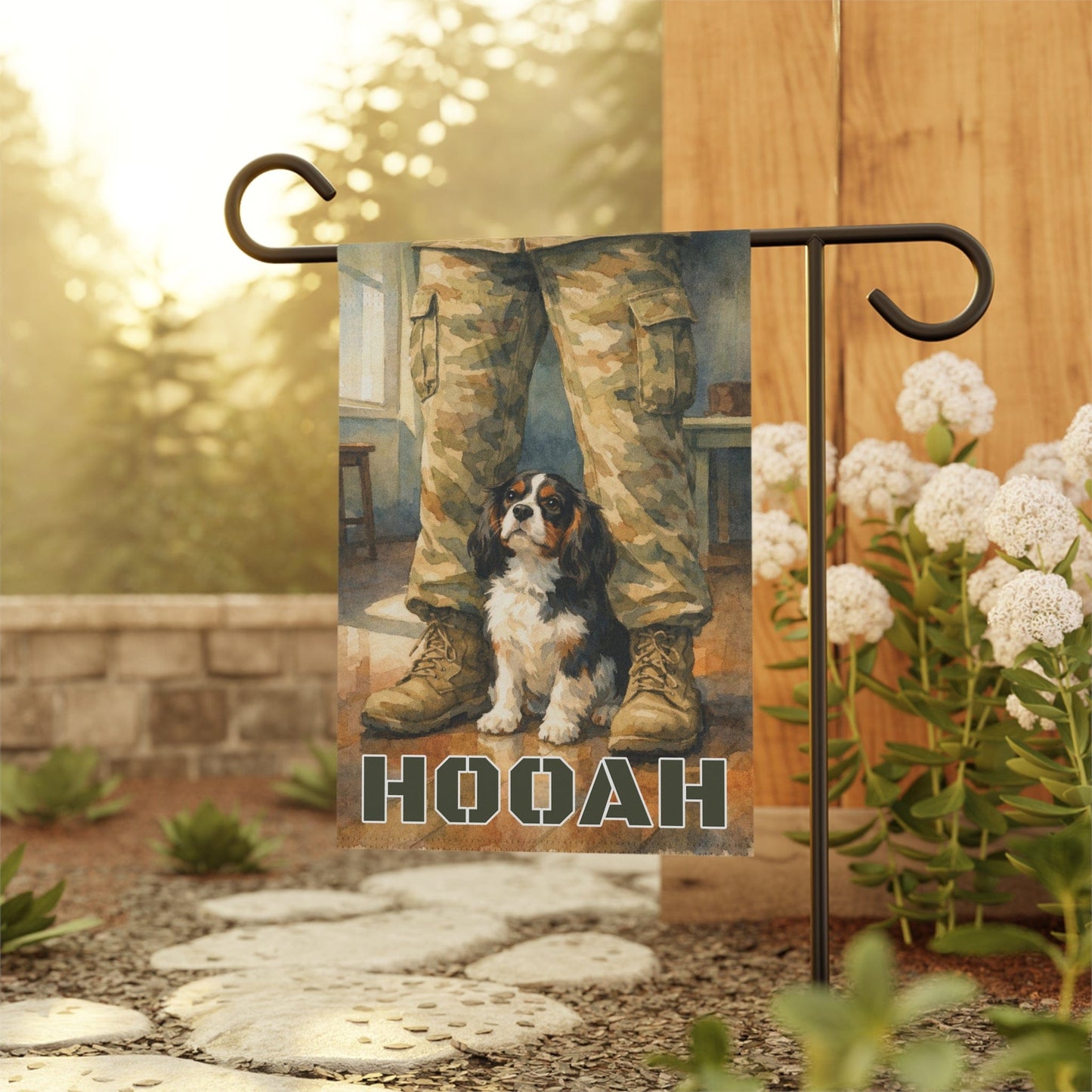 Personalized Cavalier Armed Forces Garden Flag