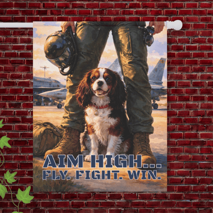 Personalized Cavalier Aviation Pilot Garden Flag 24.5'' × 32''
