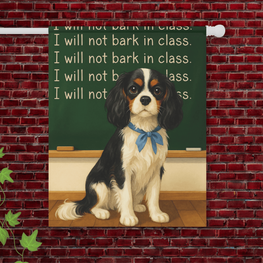 Personalized Cavalier Back to School Garden Flag 24.5'' × 32''