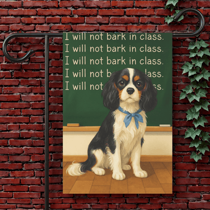 Personalized Cavalier Back to School Garden Flag 12'' × 18''