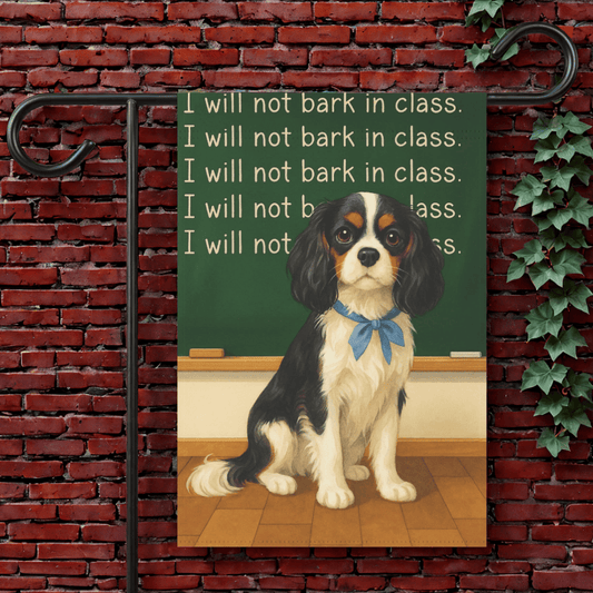 Personalized Cavalier Back to School Garden Flag 12'' × 18''