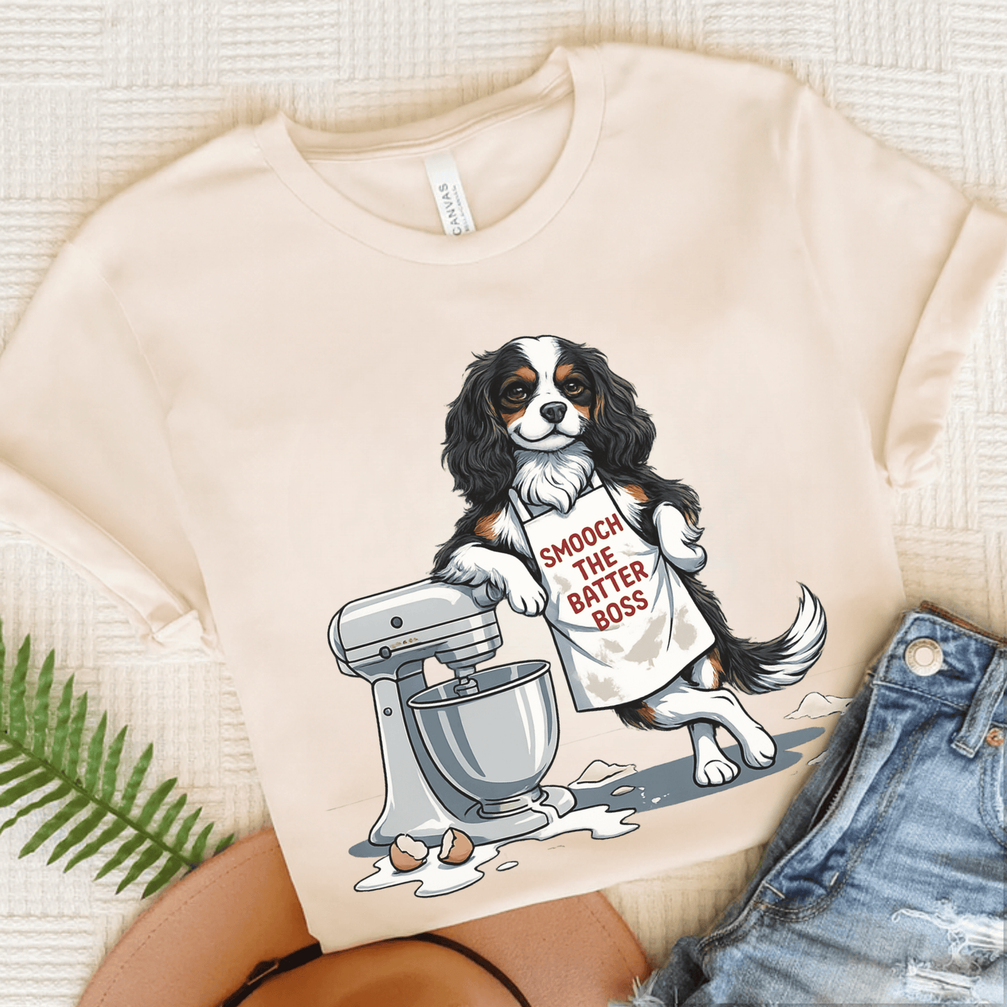 Personalized Cavalier Baking Unisex Tshirt Natural