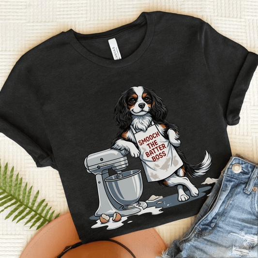 Personalized Cavalier Baking Unisex Tshirt Dark Grey Heather