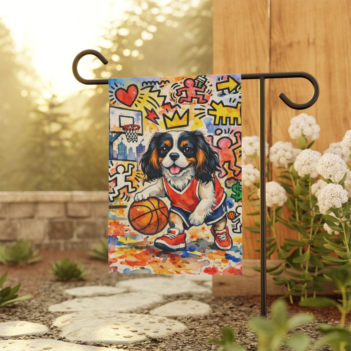 Personalized Cavalier Basketball Yard Flag