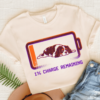 Personalized Cavalier Battery Low Unisex TShirt Natural